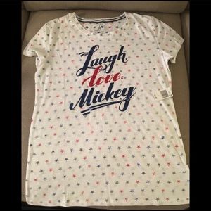 NWT Disney Parks Stars Love Mickey Tee Shirt Small